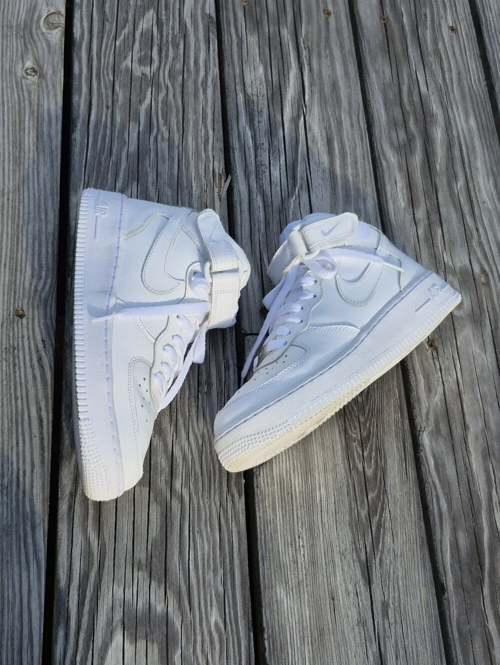 Nike Air Force 1 White High-Top Sneakers Boys Size 6.5 Youth